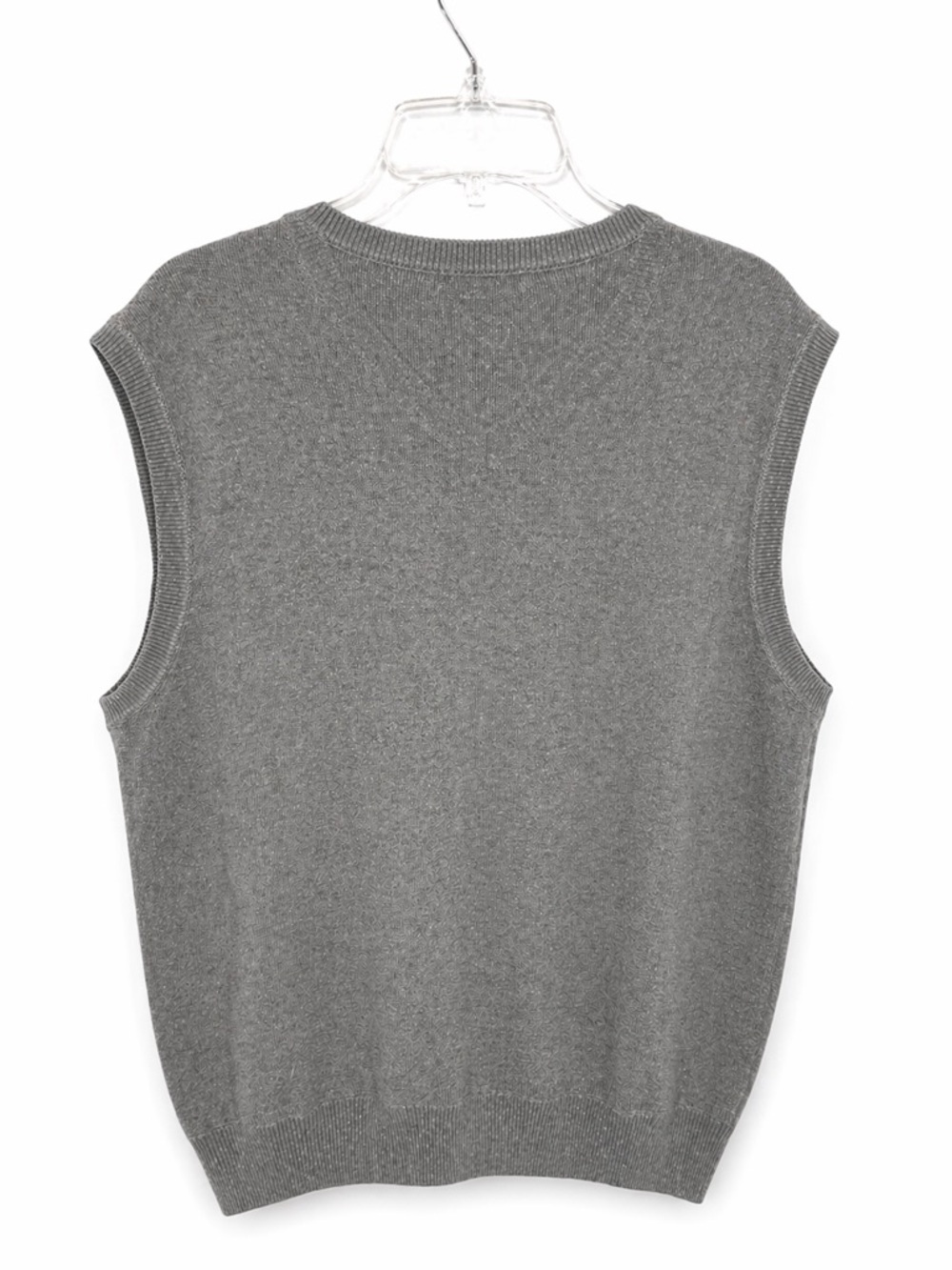 Clemson Tigers Vantage Gray V-Neck Sweater Vest Orange Paw Logo Size L - Picture 3 of 12